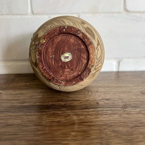 Unique Pottery Vase With Raised Lily Pad and Frog - Picture 5 of 7